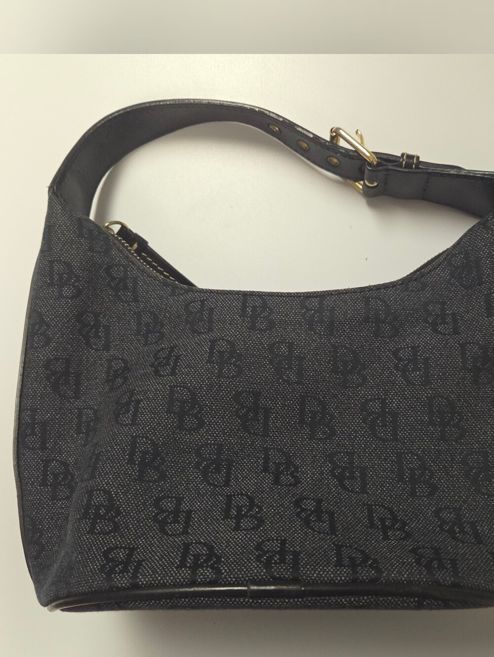 Vintage Dooney & Bourke Small Black Bucket Bag